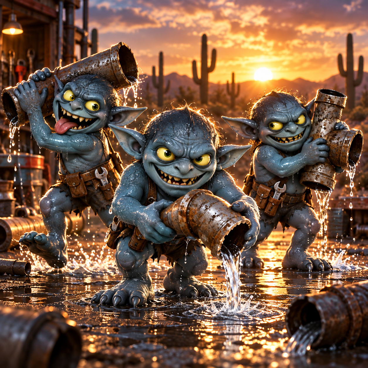 Blue Drip Goblins causing plumbing leaks