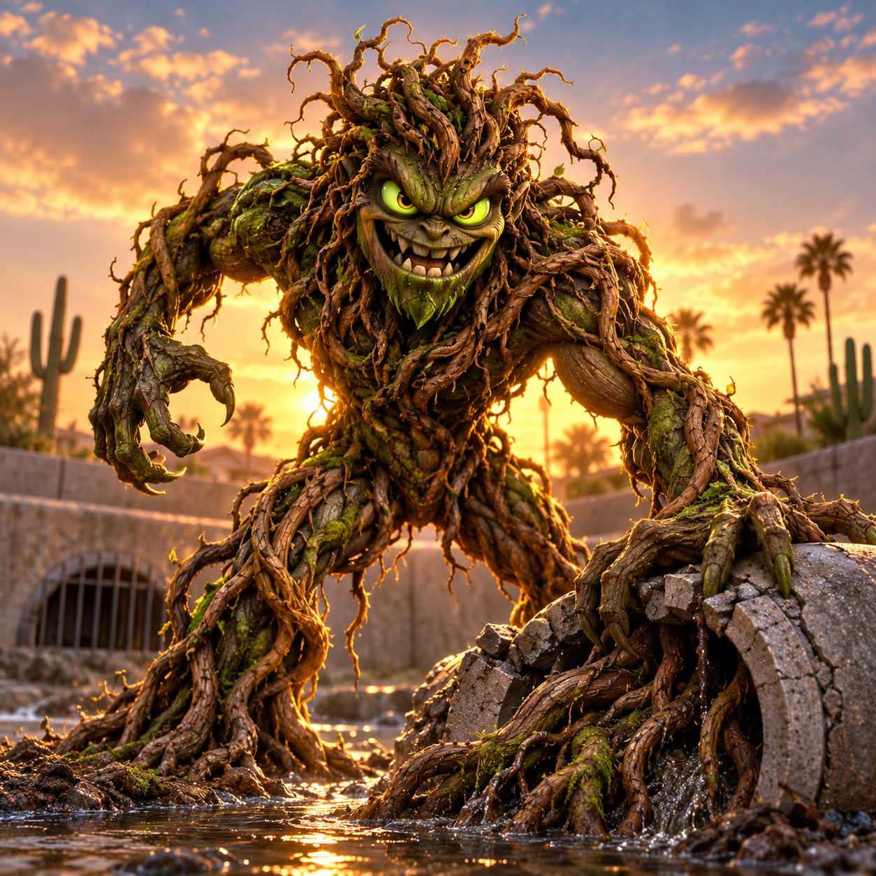 Rootzilla, the tree-root sewer villain